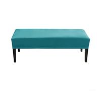 Dining Bench Cover, Velvet Silver Fox Flannel Stretch Bench Cover Dust Cover Bench Seat Protector Slipcovers for Living Room Bedroom(Turquoise Blue)