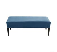 Dining Bench Cover, Velvet Silver Fox Flannel Stretch Bench Cover Dust Cover Bench Seat Protector Slipcovers for Living Room Bedroom(Sapphire Blue)