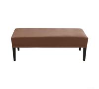 Dining Bench Cover, Velvet Silver Fox Flannel Stretch Bench Cover Dust Cover Bench Seat Protector Slipcovers for Living Room Bedroom(Dark Brown)