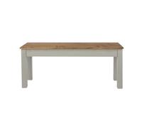 Dining Bench Grey Small Kitchen Home Furniture Pine Solid Wooden Seating