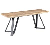 Beliani Upholstered Bench Upton Light Brown