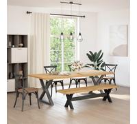 vidaXL Dining Bench NOAIN 160 x 41 x 45 cm Solid Pine Wood Natural