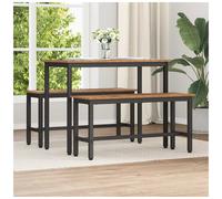 Dining Bench Old Wood 100x32.5x48.5cm Engineered Wood & Steel, Height Adjustable