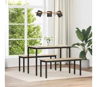 Dining Bench Sonoma Oak 110x35x45cm Engineered Wood with Metal Legs Sturdy Seat