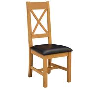 Dining Chair 2 pcs Solid Oak Wood Kitchen Seating Room Modern Indoor vidaXL