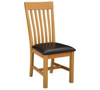 Dining Chair 2 pcs Solid Oak Wood Modern Room Seating Comfortable Home vidaXL