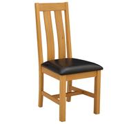 vidaXL Dining Chair 2 pcs Solid Oak Wood Beige 45 x 54 x 100 cm