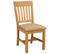 Dining Chair 2 pcs Solid Oak Wood Modern Seating Room Furniture Indoor vidaXL