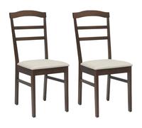 Dining Chair 2 pcs Solid Rubber Wood Vintage Chairs Seating Retro Room vidaXL