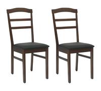Dining Chair 2 pcs Solid Rubber Wood Vintage Chairs Seating Retro Room vidaXL