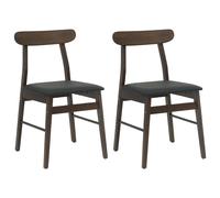 Dining Chair 2 pcs Solid Rubber Wood Vintage Seating Classic Room Style vidaXL