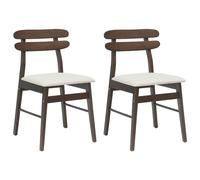 Dining Chair 2 pcs Solid Rubber Wood Vintage Seating Home Furniture vidaXL