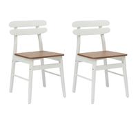 Dining Chair 2 pcs Solid Rubber Wood Vintage Seating Home Furniture vidaXL