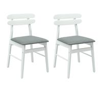 Dining Chair 2 pcs Solid Rubber Wood Vintage Seating Home Furniture vidaXL