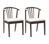 Dining Chair 2 pcs Solid Rubberwood Vintage Indoor Home Seating Kitchen vidaXL
