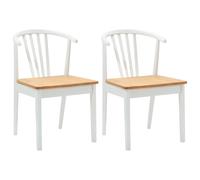 Dining Chair 2 pcs Solid Rubberwood Vintage Indoor Home Seating Kitchen vidaXL