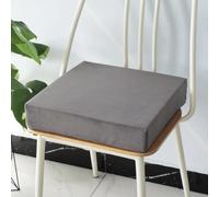Dining Chair Booster Cushion Square Seat Pad, Thickened Couch Cushion Sofa Pad with Removable Cover, Indoor Outdoor Seat Pad Living Room Patio Office Shop Cushions,Grey,45x8cm