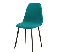 Dining Chair Covers 4pcs Malachite Blue Slipcovers for Curved Chairs Stylish Stretch Fabric Protector Perfect for Home Decor & Events