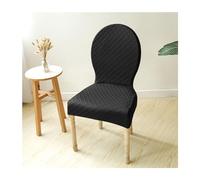 Dining Chair Covers, Armless Accent Chair Slipcovers, Modern Stretch Protector for Kitchen and Bar Stools, Round Back Design, Set of 2, Easy to Clean, Stylish