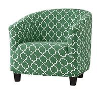 Dining Chair Covers Barrel-Shaped Chair Covers, Removable and Washable Furniture Cover With Elastic Band At The Bottom, Suitable for Living Room and Bedroom, Dark Green, 1 Piece.
