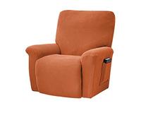 Dining Chair Covers Elastic Recliner Set Chair Covers, Four Pieces, With Elastic Band At The Bottom, Suitable for Living Room Recliners and Bedrooms, Orange.