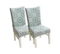 Dining Chair Covers Elasticity Chair Covers, Polyester Fiber, Soft and Comfortable, Suitable For Kitchens, Living Rooms, Etc., Blue, Two-Piece Set.