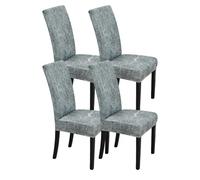 Dining Chair Covers Gray Polyester Chair Covers, Elastic Waterproof Protective Case, Suitable for Kitchens, Hotels, and Living Rooms.