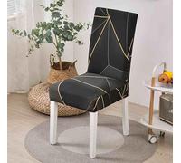Dining Chair Covers Grey Yellow Line Chair Covers Stretch Removable,Seat For Hotel,Dining Room,Printing Floral Chair Slipcover,Removable Washable