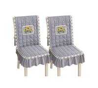 Dining Chair Covers Polyester Fiber Chair Covers Two-Piece Set, Elastic Protective Cover, Removable and Washable, Suitable for Living Rooms, Hotels, and Other Places.