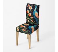 Dining Chair Covers Set Of 6 Blue Red Stretch Spandex Chair Slipcover, Removable Washable Protector Cover Seat For Banquet,Hotel,Dining Room,Ceremony,Home