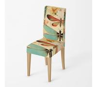 Dining Chair Covers Set Of 8 Red And Black Stretch Removable Washable High Back Chair Protector Decoration Cover Seat Slipcover for Hotel, Dining Room, Ceremony, Banquet Wedding Party