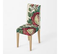 Dining Chair Covers Set Of 8 Red Green Stretch Removable Washable High Back Chair Protector Decoration Cover Seat Slipcover for Hotel, Dining Room, Ceremony, Banquet Wedding Party