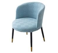 Dining Chair Covers Stretch Dining Chair Slipcovers, Modern Round Curved Back Chair Covers for Kitchen Cafe Hotel Party Banquet Decor(Light blue,2PCS)