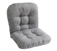 Dining Chair Cushion with Back Support, Soft Seat Pad for Home Office & Garden, Linen Velvet One-Piece Design with Ties, Comfortable Armchair Cushion
