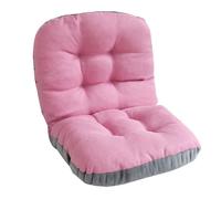 Dining Chair Cushion with Back Support, Soft Seat Pad for Home Office & Garden, Linen Velvet One-Piece Design with Ties, Comfortable Armchair Cushion