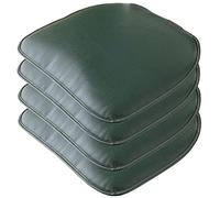Dining Chair CushionLeather Kitchen Chair Cushions - U- Shape Seat Cushion And Dining Room Chair Pad Non Slip Rubber Back 1/2/4 Packs (Color : Dark green-22 Size : Set of 4)
