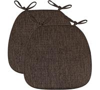 Dining Chair Cushions with Ties Set of 2/4/6 Brown Kitchen Cushions with Zipper Horseshoe Shape Seat Pads for Enhanced Comfort and Style