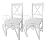vidaXL 2x Dining Chairs Wood Dark Brown Kitchen Living Room Furniture Seat