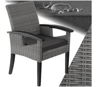 Dining Chair Garden Armchair Decking Outdoor Rattan Seat Bistro Cushion Armrests