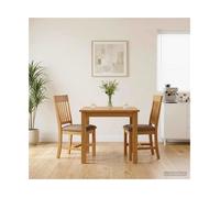 Dining Chair Grey Solid Oak Wood Foam Seat 45x59x92cm 2pcs Comfortable Ergonomic