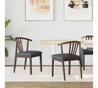 Dining Chair 2 pcs Solid Rubberwood Vintage Indoor Home Seating Kitchen vidaXL