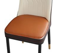 Dining Chair Pad Leather-Look Cushion with Grip Base, A