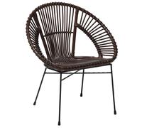 Dining Chair SARITA Rattan Dark Brown