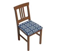 Dining Chair Seat Covers, Round Squares Texture Dining Seat Covers Waterproof Dining Chair Seat Slipcovers Kitchen Chair Covers Applicable Seat Size 15''-20''