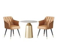 Dining Chair Set - Modern Chinese Style Cafe Office Reception Lounge Chairs with Sturdy Table - Premium Furniture (1 Table + 4 Chairs)