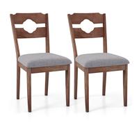Dining Chair Set of 2 Fabric Upholstered Kitchen Chairs w/ Padded Seat