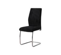 Dining Chair, Set Of 2, Side, Upholstered, Kitchen, Dining Room, Velvet, Metal, Black, Chrome, Contemporary, Modern