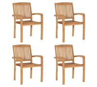 Dining Chair Solid Teak Natural 60x57.5x90cm Weatherproof Sanded Wood 2pcs Arms.