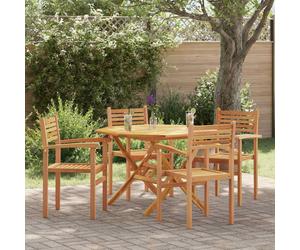 Dining chair solid teak wood Brown 56x55x90.5cm carved armrests 4pcs garden set