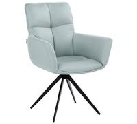 Dining Chair Swivel CORBIE Fabric Mint Green